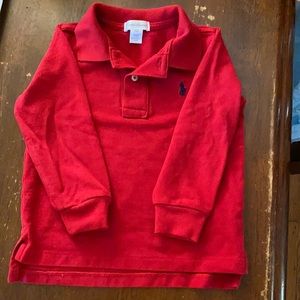 Ralph Lauren long sleeve red polos 24M
